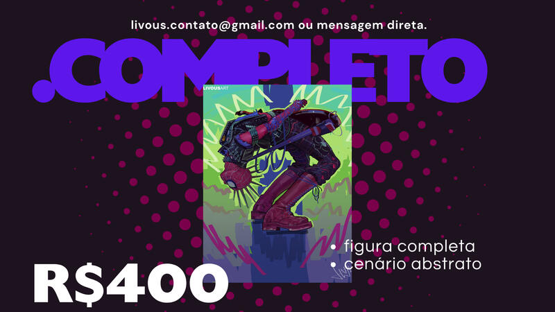 Figura Completa, da cabeça aos pés no valor de R$400